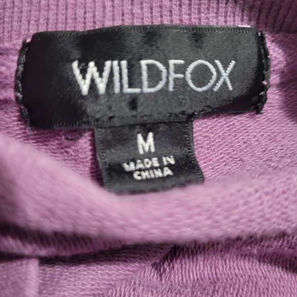 Wildfox Moon Phases Sweatshirt Purple White Graphic Celestial Crewneck Medium - Picture 7 of 13